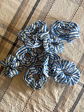 Blue & White Stripe Scrunchie