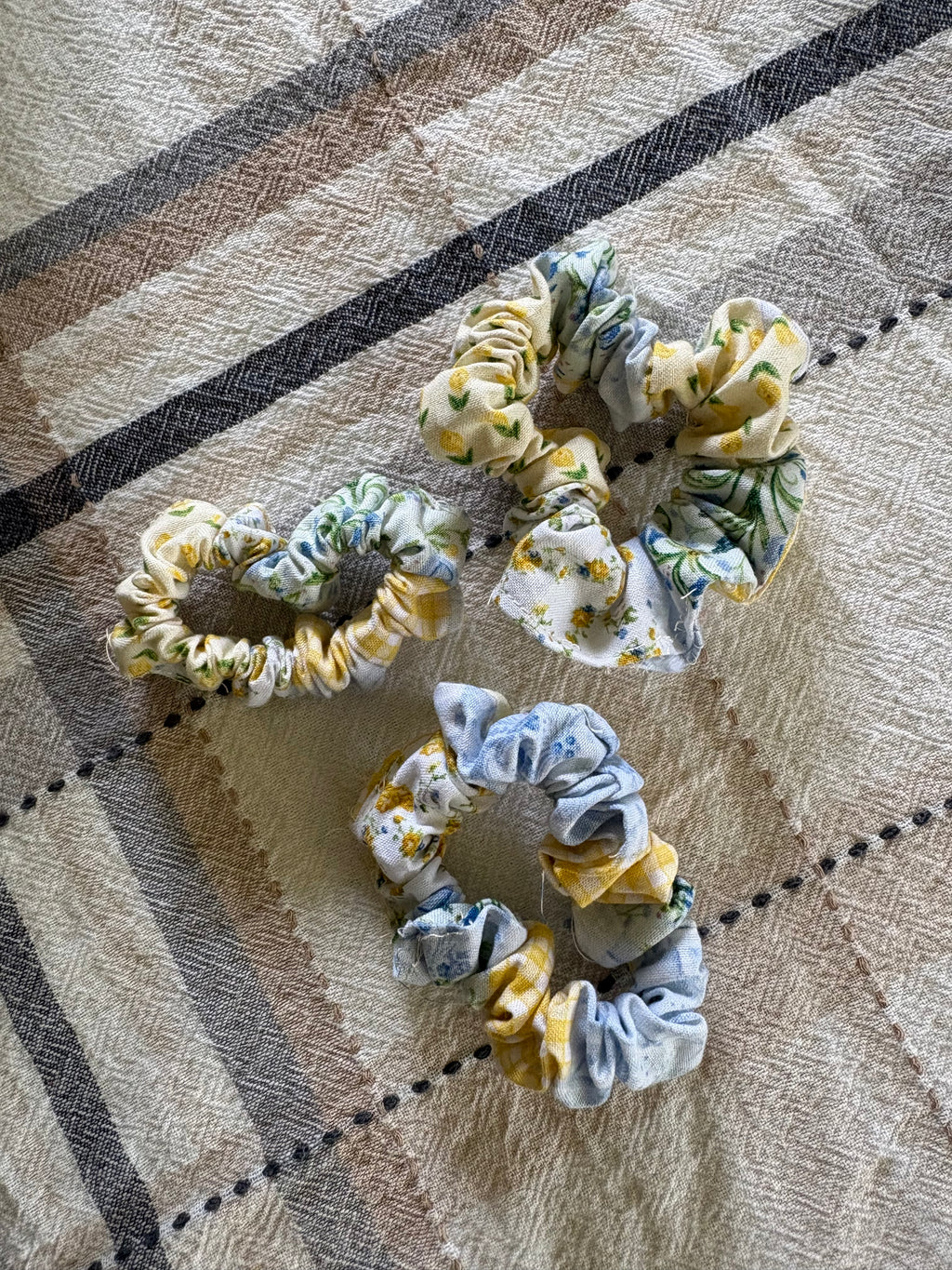 Spring Patchwork Scrunchie